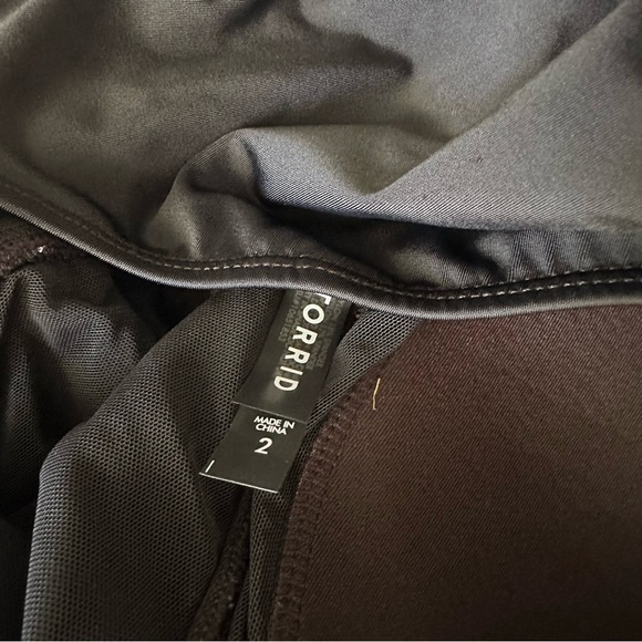 Torrid Wireless Short Asymmetrical Swim Dress With Brief 2X Black & Pink Tie Dye - Picture 11 of 12